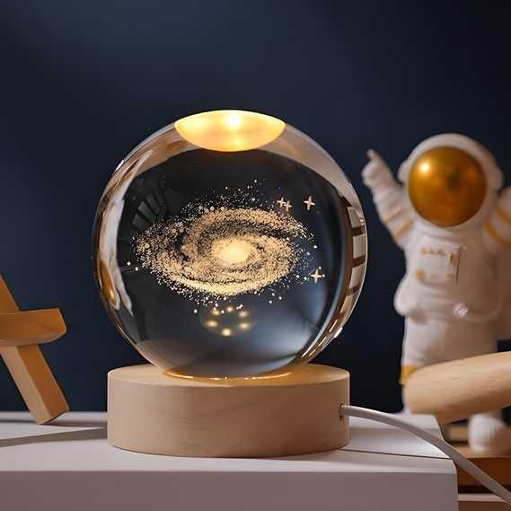 3D Galaxy Crystal Ball Night Lights for Kids| pack of 1