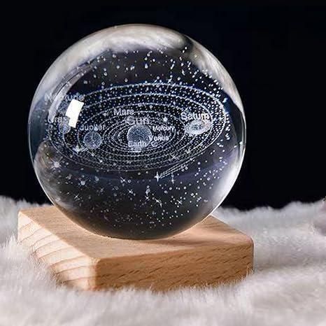 3D Galaxy Crystal Ball Night Lights for Kids| pack of 1