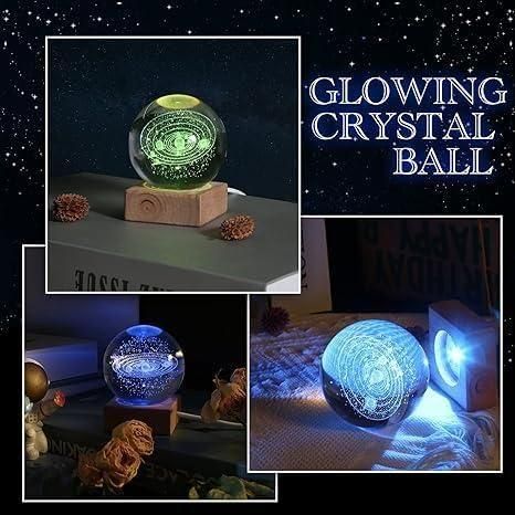 3D Galaxy Crystal Ball Night Lights for Kids| pack of 1